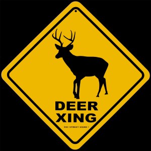 Seriously. You can't spell out the word cross? Stupid deer.