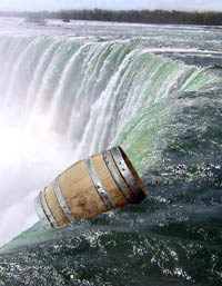barrel over falls
