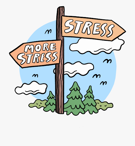 stress road sign